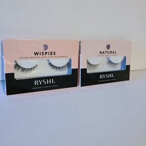 RYSHI NATURAL & WISPIES FALSE LASHES - BUNDLE OF 2 - LIGHTWEIGHT & ELEGANT